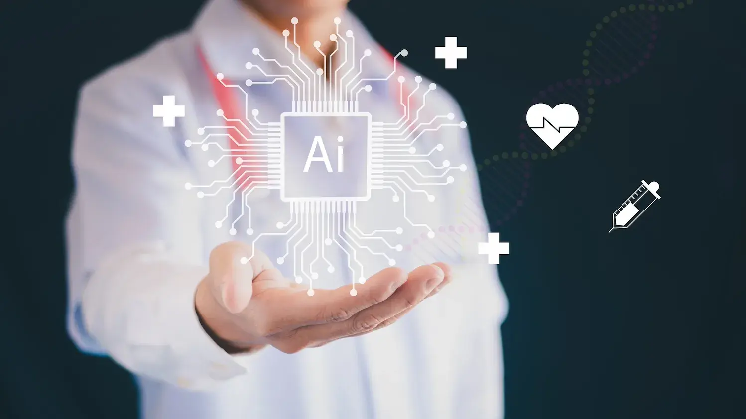 doctor holding AI